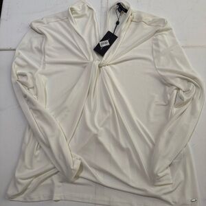 Tommy Hilfiger White Twist Front Top